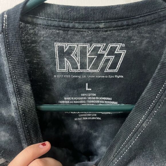 KISS Band Graphic Tee - Black Tie-Dye - Picture 3 of 4